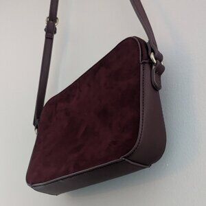 Old Navy Red Faux-Leather Suede Cross-Body Bag